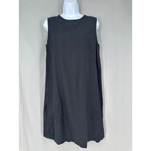 Lilla P Dress Womens Small Black Mini Flowy Pockets Comfy Rayon Cozy Casual - Picture 1 of 9